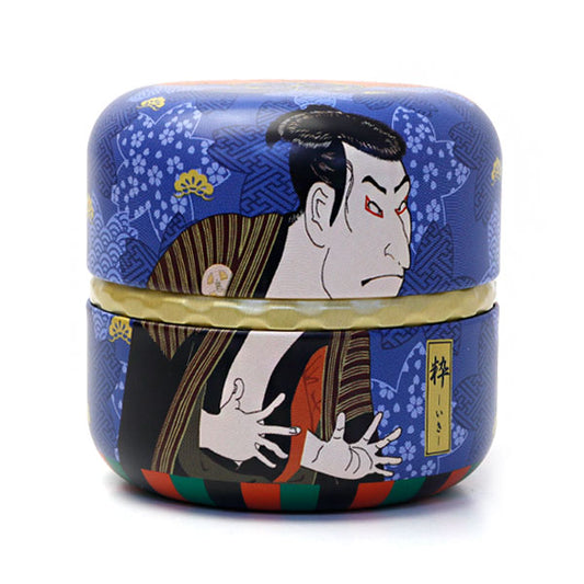 matcha storage tin Natsume-shaped Kabuki picture