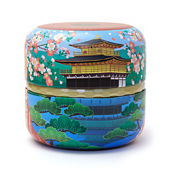 matcha storage tin Natsume-shaped Kyoto temple