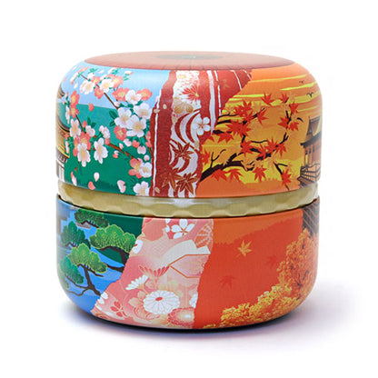 matcha storage tin Natsume-shaped Kyoto temple