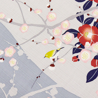 Furoshiki handkerchief 19.7 inches Wind-waiting grass and winter camellia